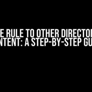 Rewrite Rule to Other Directory with Content: A Step-by-Step Guide