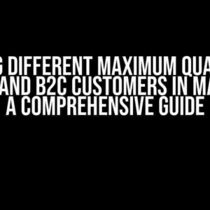 Setting Different Maximum Quantities for B2B and B2C Customers in Magento2: A Comprehensive Guide