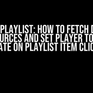 VideoJS Playlist: How to Fetch Dynamic Video Sources and Set Player to Loading State on Playlist Item Click?